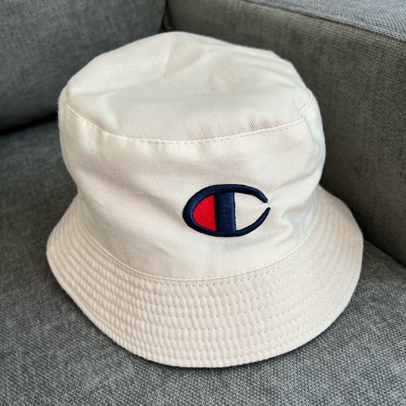Champion | Accessories | Champion Logo Bucket Hat Women Beige Size 57 |  Poshmark